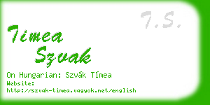 timea szvak business card