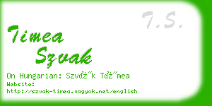 timea szvak business card